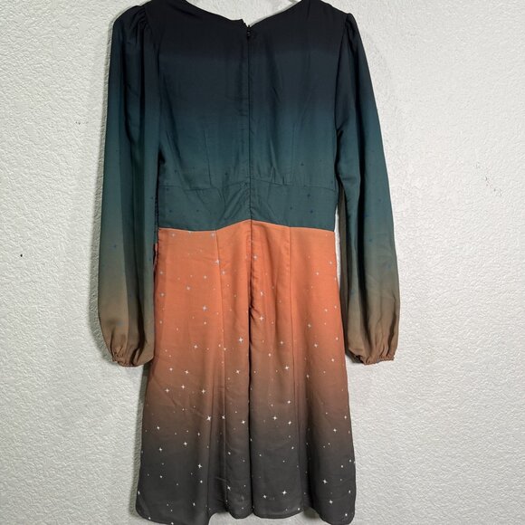 Wayward Fancies eShakti Pleated Empire Dress Womens S Ombre Star Fairy Grunge - Picture 5 of 10